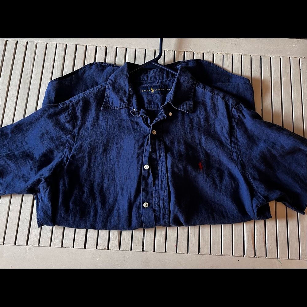 Ralph Lauren Men’s Blue Button Up Shirt